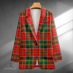 ScotsTee Shop MacDonald of Kingsburgh (Donald of Kingsburgh) Modern Clan Crest Casual Tartan Flat Lapel Collar Blazer Tartan Blazer Cotton