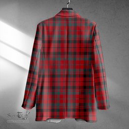 ScotsTee Shop Lumsden of Kintore Weathered Clan Crest Casual Tartan Flat Lapel Collar Blazer Tartan Blazer Cotton