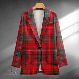 ScotsTee Shop MacDougall Modern Clan Crest Casual Tartan Flat Lapel Collar Blazer Tartan Blazer Cotton