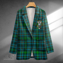 ScotsTee Shop Hope Vere Ancient Clan Crest Casual Tartan Flat Lapel Collar Blazer Tartan Blazer Cotton