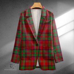 ScotsTee Shop MacDonald of Glencoe (Donald of Glencoe) Modern Clan Crest Casual Tartan Flat Lapel Collar Blazer Tartan Blazer Cotton