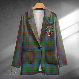 ScotsTee Shop MacIntyre of Littleport Ancient Clan Crest Casual Tartan Flat Lapel Collar Blazer Tartan Blazer Cotton
