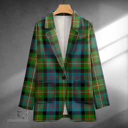 ScotsTee Shop MacDonell of Glengarry Ancient Clan Crest Casual Tartan Flat Lapel Collar Blazer Tartan Blazer Cotton