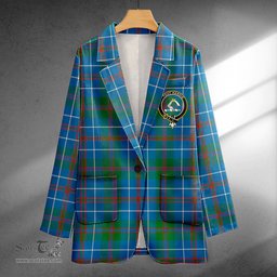 ScotsTee Shop MacHardy Ancient Clan Crest Casual Tartan Flat Lapel Collar Blazer Tartan Blazer Cotton