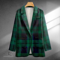 ScotsTee Shop Keith (Marshall) Modern Clan Crest Casual Tartan Flat Lapel Collar Blazer Tartan Blazer Cotton
