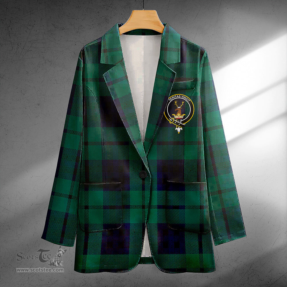 ScotsTee Shop Keith (Marshall) Modern Clan Crest Casual Tartan Flat Lapel Collar Blazer Tartan Blazer Cotton