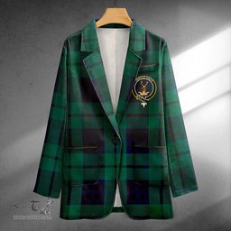 ScotsTee Shop Keith (Marshall) Modern Clan Crest Casual Tartan Flat Lapel Collar Blazer Tartan Blazer Cotton