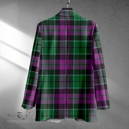 ScotsTee Shop Lennie Ancient Clan Crest Casual Tartan Flat Lapel Collar Blazer Tartan Blazer Cotton