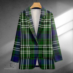 ScotsTee Shop Learmonth Clan Crest Casual Tartan Flat Lapel Collar Blazer Tartan Blazer Cotton