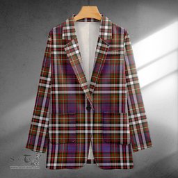 ScotsTee Shop MacDonell of Glengarry Dress Ancient Clan Crest Casual Tartan Flat Lapel Collar Blazer Tartan Blazer Cotton