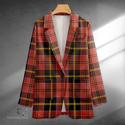 ScotsTee Shop MacAlister of Skye Ancient Clan Crest Casual Tartan Flat Lapel Collar Blazer Tartan Blazer Cotton