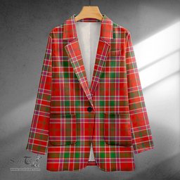 ScotsTee Shop MacDonald of Lochmaddy (Donald of Loch Mhaddy) Anceint Clan Crest Casual Tartan Flat Lapel Collar Blazer Tartan Blazer Cotton