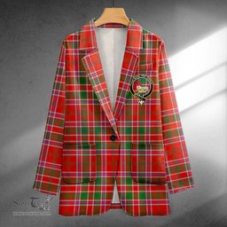 ScotsTee Shop MacDonald of Lochmaddy (Donald of Loch Mhaddy) Anceint Clan Crest Casual Tartan Flat Lapel Collar Blazer Tartan Blazer Cotton