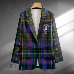 ScotsTee Shop MacCallum of Berwick Modern Clan Crest Casual Tartan Flat Lapel Collar Blazer Tartan Blazer Cotton