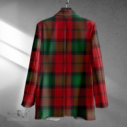 ScotsTee Shop Kerr Modern Clan Crest Casual Tartan Flat Lapel Collar Blazer Tartan Blazer Cotton