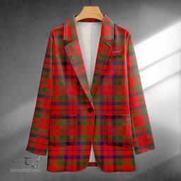 ScotsTee Shop Lumsden of Kintore Modern Clan Crest Casual Tartan Flat Lapel Collar Blazer Tartan Blazer Cotton