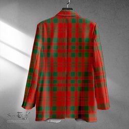 ScotsTee Shop Livingstone Ancient Clan Crest Casual Tartan Flat Lapel Collar Blazer Tartan Blazer Cotton