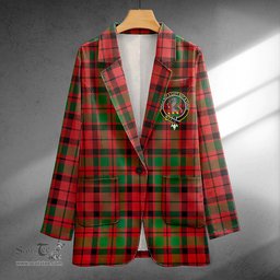 ScotsTee Shop MacBean of Tomatin (MacBain of Tomatin) Ancient Clan Crest Casual Tartan Flat Lapel Collar Blazer Tartan Blazer Cotton