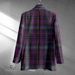 ScotsTee Shop Hope Vere Weathered Clan Crest Casual Tartan Flat Lapel Collar Blazer Tartan Blazer Cotton