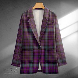 ScotsTee Shop Hope Vere Weathered Clan Crest Casual Tartan Flat Lapel Collar Blazer Tartan Blazer Cotton