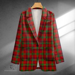 ScotsTee Shop MacDonald of Aird & Valley (Donald of Aird & Valley) Modern Clan Crest Casual Tartan Flat Lapel Collar Blazer Tartan Blazer Cotton