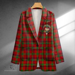 ScotsTee Shop MacDonald of Aird & Valley (Donald of Aird & Valley) Modern Clan Crest Casual Tartan Flat Lapel Collar Blazer Tartan Blazer Cotton