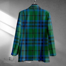 ScotsTee Shop Keith (Marshall) Ancient Clan Crest Casual Tartan Flat Lapel Collar Blazer Tartan Blazer Cotton