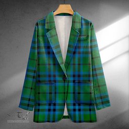 ScotsTee Shop Keith (Marshall) Ancient Clan Crest Casual Tartan Flat Lapel Collar Blazer Tartan Blazer Cotton