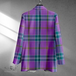 ScotsTee Shop Jackson Ancient Clan Crest Casual Tartan Flat Lapel Collar Blazer Tartan Blazer Cotton