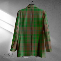 ScotsTee Shop MacAlister of Glenbarr Hunting (MacAlister of Glenbarr; Hunting) Ancient Clan Crest Casual Tartan Flat Lapel Collar Blazer Tartan Blazer Cotton