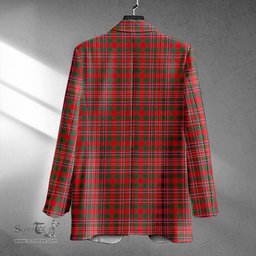 ScotsTee Shop MacAlister Modern Clan Crest Casual Tartan Flat Lapel Collar Blazer Tartan Blazer Cotton