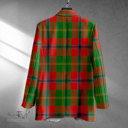 ScotsTee Shop Hutcheson Ancient Clan Crest Casual Tartan Flat Lapel Collar Blazer Tartan Blazer Cotton