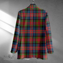 ScotsTee Shop Kidd Ancient Clan Crest Casual Tartan Flat Lapel Collar Blazer Tartan Blazer Cotton
