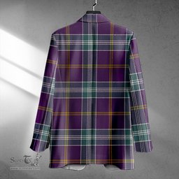 ScotsTee Shop Jackson Weathered Clan Crest Casual Tartan Flat Lapel Collar Blazer Tartan Blazer Cotton