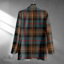 ScotsTee Shop MacDonald of Borrodale (Donald Borrodale Historic) Weathered Clan Crest Casual Tartan Flat Lapel Collar Blazer Tartan Blazer Cotton