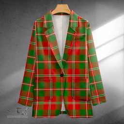 ScotsTee Shop MacDonald of Glenaladale (Donald of Glenaladale) 2006 Ancient Clan Crest Casual Tartan Flat Lapel Collar Blazer Tartan Blazer Cotton