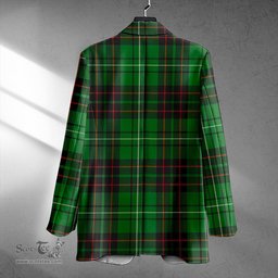 ScotsTee Shop MacAulay of Lewis Ancient Clan Crest Casual Tartan Flat Lapel Collar Blazer Tartan Blazer Cotton