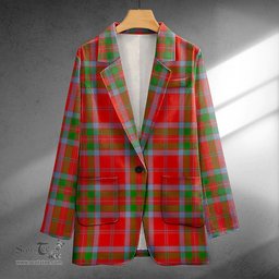 ScotsTee Shop MacGillivray Ancient Clan Crest Casual Tartan Flat Lapel Collar Blazer Tartan Blazer Cotton