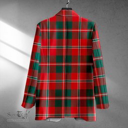 ScotsTee Shop MacDonald of Glenaladale (Donald of Glenaladale) 2006 Modern Clan Crest Casual Tartan Flat Lapel Collar Blazer Tartan Blazer Cotton