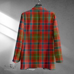 ScotsTee Shop Lumsden Ancient Clan Crest Casual Tartan Flat Lapel Collar Blazer Tartan Blazer Cotton