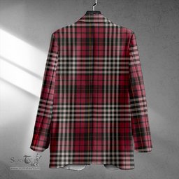 ScotsTee Shop Little of Morton Rigg Ancient Clan Crest Casual Tartan Flat Lapel Collar Blazer Tartan Blazer Cotton