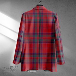 ScotsTee Shop MacGillivray Weathered Clan Crest Casual Tartan Flat Lapel Collar Blazer Tartan Blazer Cotton