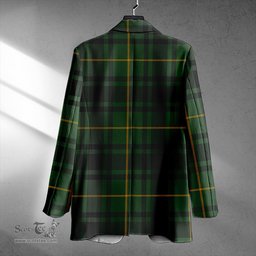 ScotsTee Shop MacArthur Modern Clan Crest Casual Tartan Flat Lapel Collar Blazer Tartan Blazer Cotton