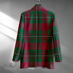 ScotsTee Shop MacGregor of Cardney (Gregor of Cardney) Modern Clan Crest Casual Tartan Flat Lapel Collar Blazer Tartan Blazer Cotton
