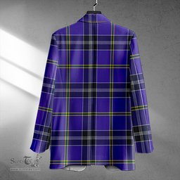 ScotsTee Shop Jackson Modern Clan Crest Casual Tartan Flat Lapel Collar Blazer Tartan Blazer Cotton
