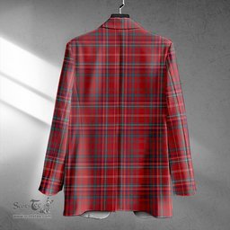 ScotsTee Shop MacDonald of Staffa (Donald of Staffa) Weathered Clan Crest Casual Tartan Flat Lapel Collar Blazer Tartan Blazer Cotton