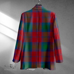 ScotsTee Shop Lindsay Modern Clan Crest Casual Tartan Flat Lapel Collar Blazer Tartan Blazer Cotton