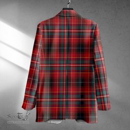 ScotsTee Shop Innes Clan Crest Casual Tartan Flat Lapel Collar Blazer Tartan Blazer Cotton