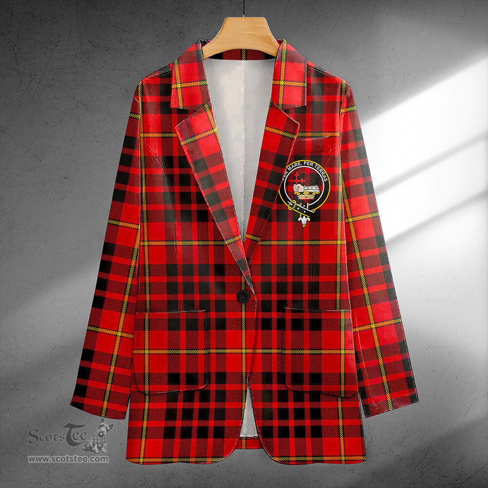 ScotsTee Shop MacDonald of Ardnamurchan (Donald of Ardnamurchan) Modern Clan Crest Casual Tartan Flat Lapel Collar Blazer Tartan Blazer Cotton