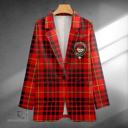 ScotsTee Shop MacDonald of Ardnamurchan (Donald of Ardnamurchan) Modern Clan Crest Casual Tartan Flat Lapel Collar Blazer Tartan Blazer Cotton